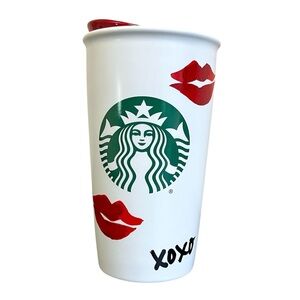 Starbucks Siren XOXO Hugs Kisses Ceramic Tumbler 12 oz 2015 - Travel Mug